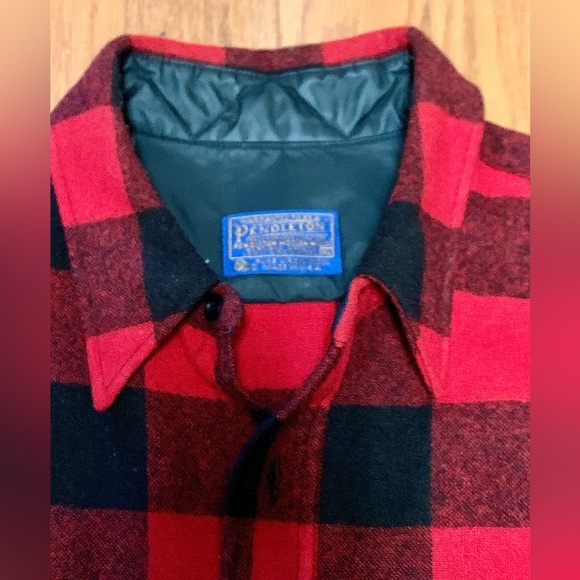 Vintage 100% Wool Buffalo Plaid Pendleton Outdoorsman Shirt - Picture 16 of 16